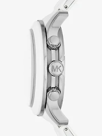 Montre Runway mince surdimensionnée blanche