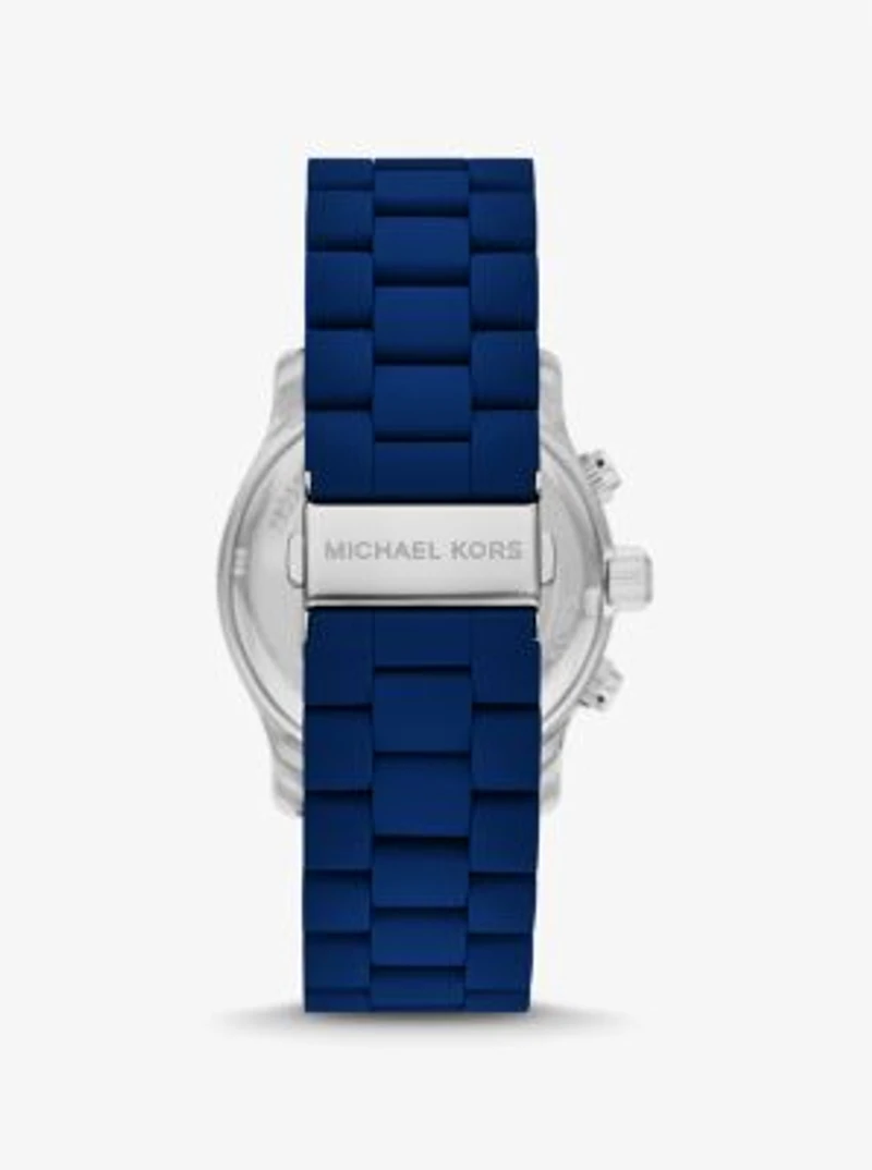 Oversized Runway Navy-Tone Watch