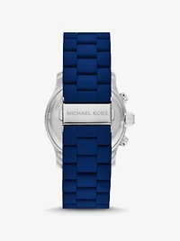 Oversized Runway Navy-Tone Watch