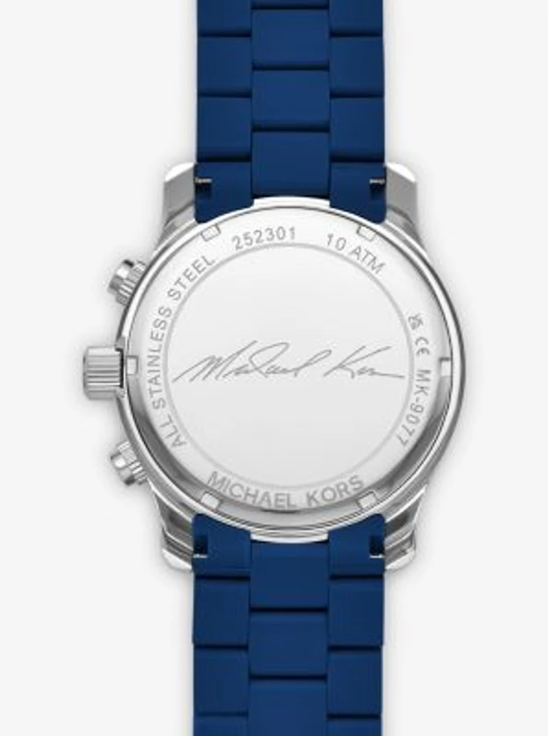 Oversized Runway Navy-Tone Watch