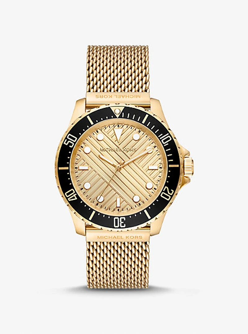Oversized Slim Everest Gold-Tone Mesh Watch