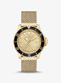 Oversized Slim Everest Gold-Tone Mesh Watch