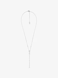 Sterling Silver Pavé Lariat Necklace