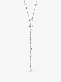 Sterling Silver Pavé Lariat Necklace