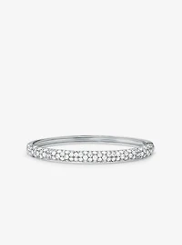 Bracelet en argent sterling à placage en métal précieux et à pavé