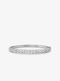 Bracelet en argent sterling à placage en métal précieux et à pavé