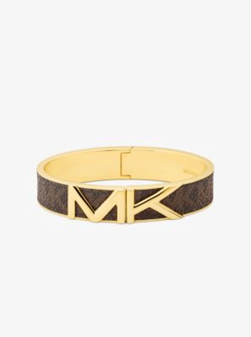 Bracelet Mott doré à logo