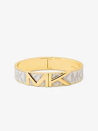 Bracelet Mott doré à logo