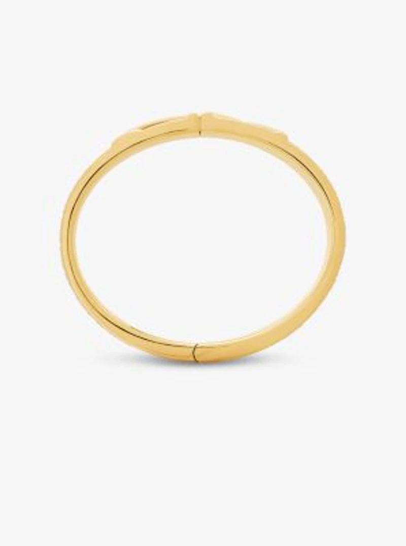 Bracelet Mott doré à logo
