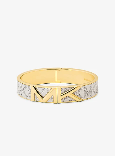 Bracelet Mott doré à logo