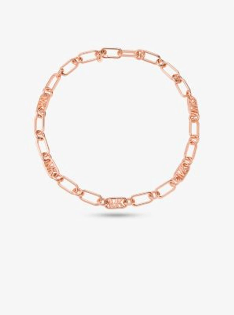 Precious Metal-Plated Brass Chain Link Necklace