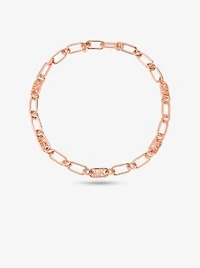 Precious Metal-Plated Brass Chain Link Necklace