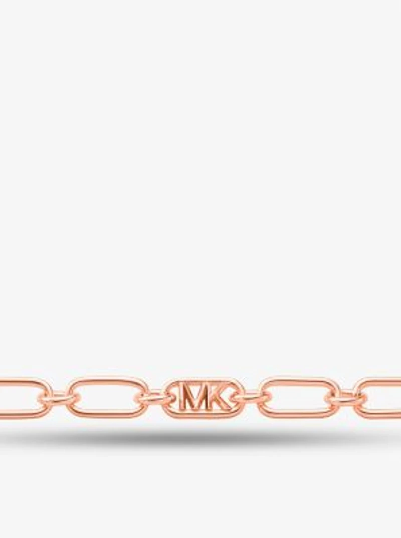 Precious Metal-Plated Brass Chain Link Necklace