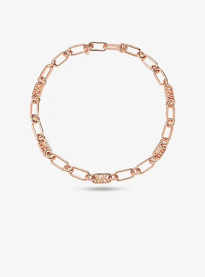 Collier à maillons en argent sterling à placage en métal précieux