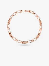 Precious Metal-Plated Brass Chain Link Necklace