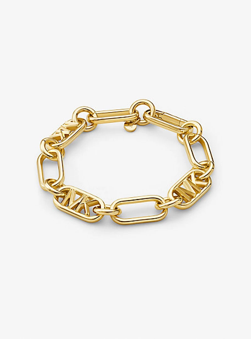 Bracelet à maillons en laiton à placage en métal précieux