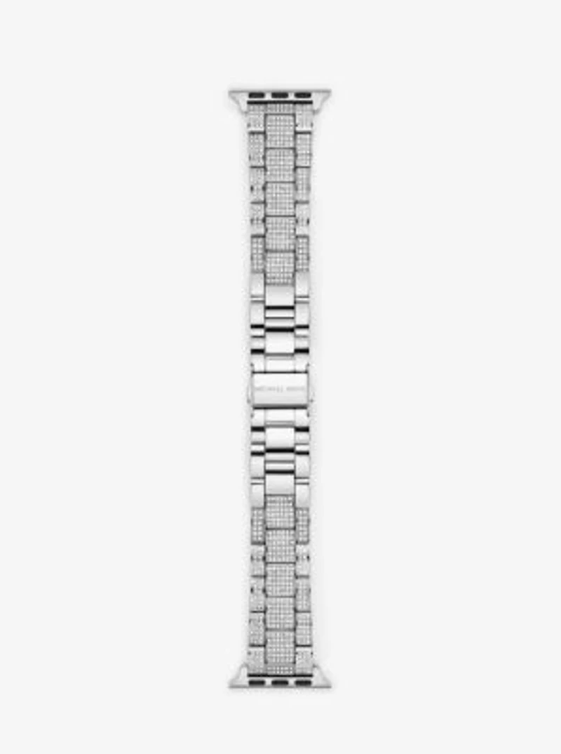 Bracelet argenté à pavé pour Apple Watch®