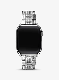 Bracelet argenté à pavé pour Apple Watch®