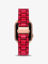 Red-Coated Stainless Steel Strap For Apple Watch®