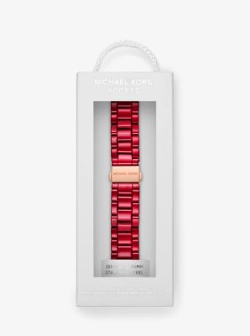 Red-Coated Stainless Steel Strap For Apple Watch®