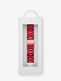 Red-Coated Stainless Steel Strap For Apple Watch®