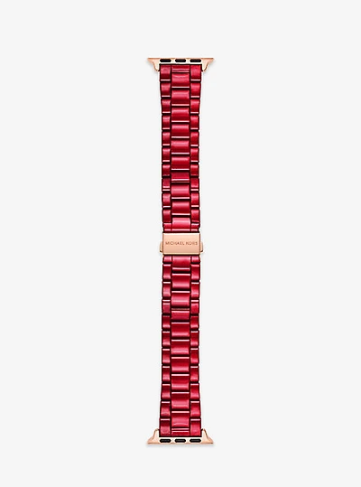 Bracelet en acier inoxydable rouge pour Apple Watch®