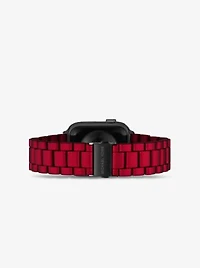 Red-Coated Stainless Steel Strap For Apple Watch
