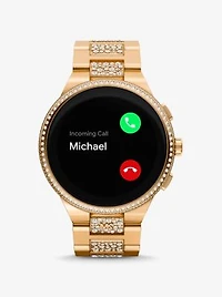 Gen 6 Camille Pavé Gold-Tone Smartwatch