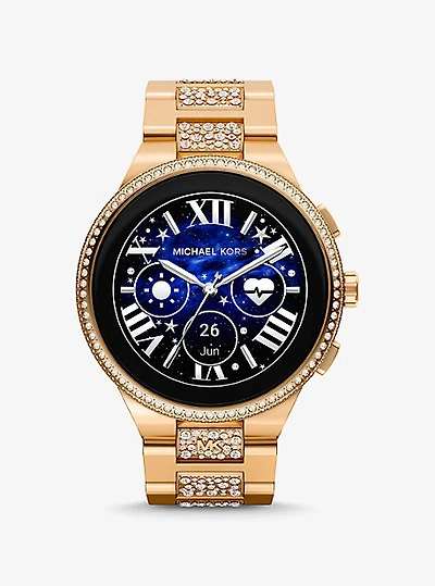 Gen 6 Camille Pavé Gold-Tone Smartwatch