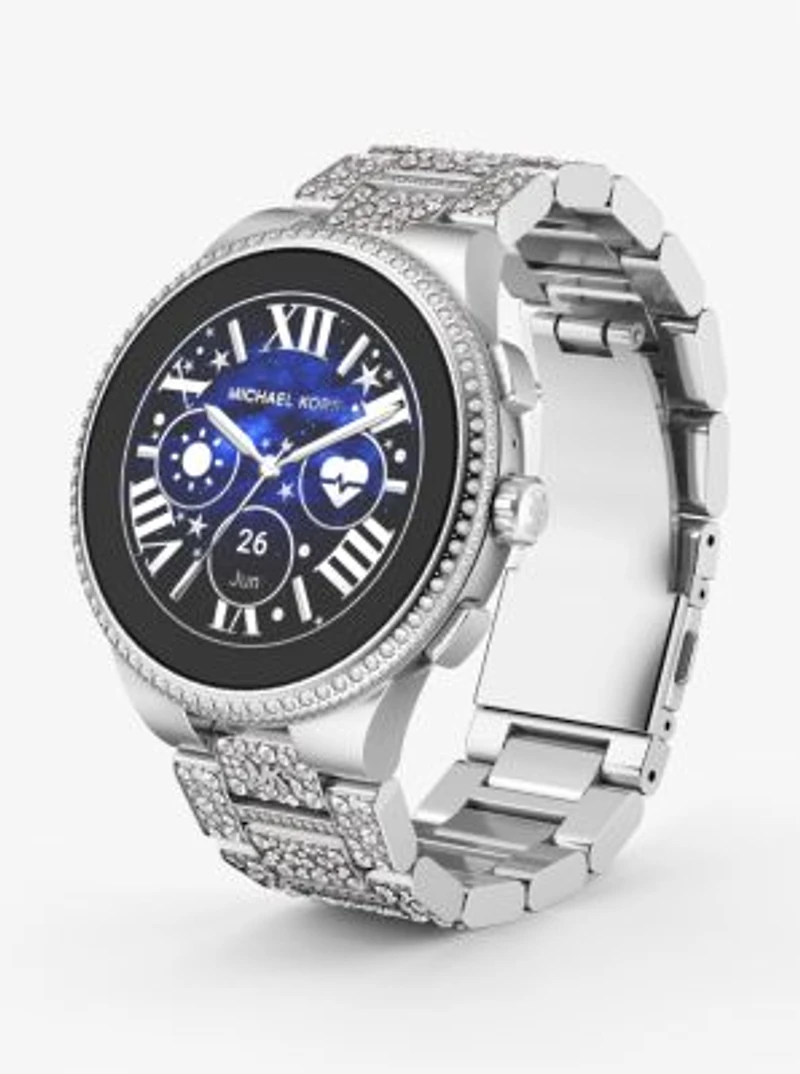 Gen 6 Camille Pavé Silver-Tone Smartwatch