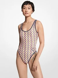 MK X ellesse Logo Stretch Nylon Swimsuit