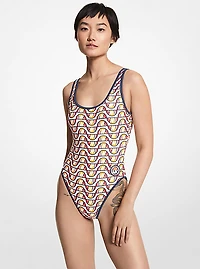 MK X ellesse Logo Stretch Nylon Swimsuit