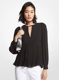 Pleated Georgette Blouse
