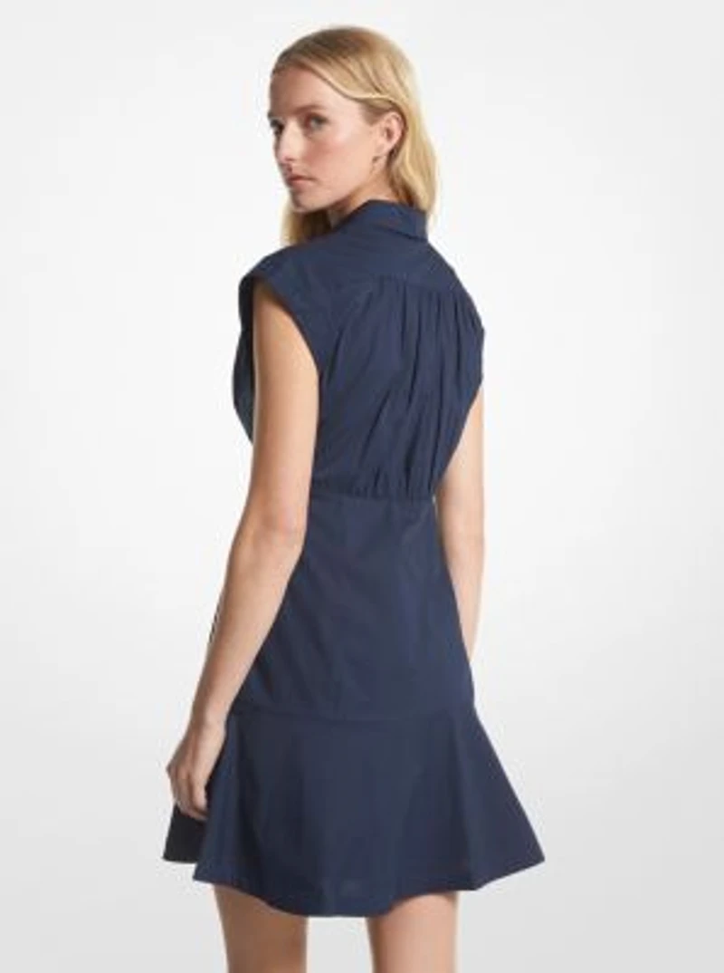 Organic Stretch Cotton Poplin Shirtdress