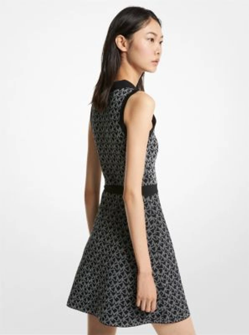Robe polo en jacquard à logo