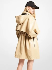 Faux Leather Anorak