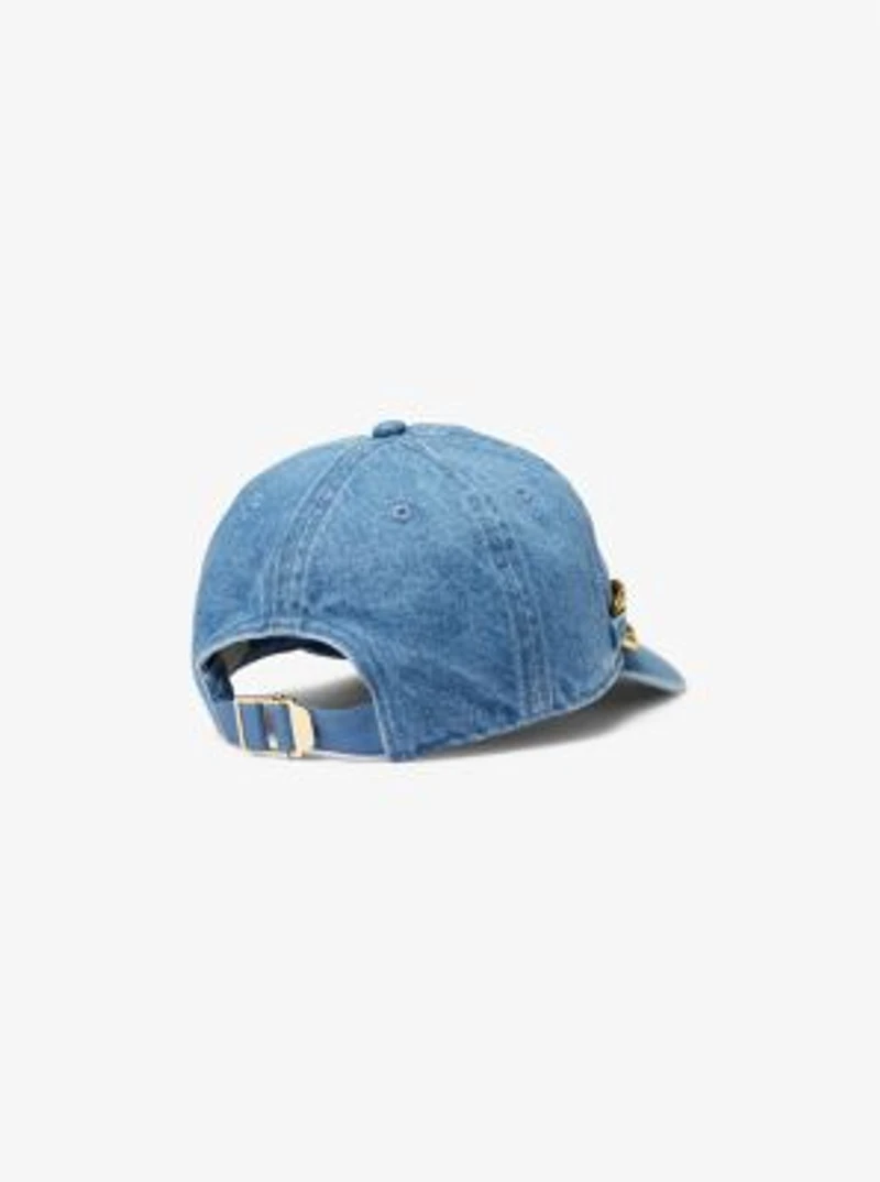 Casquette en denim orné