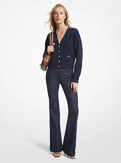 Cardigan en mélange de laine
