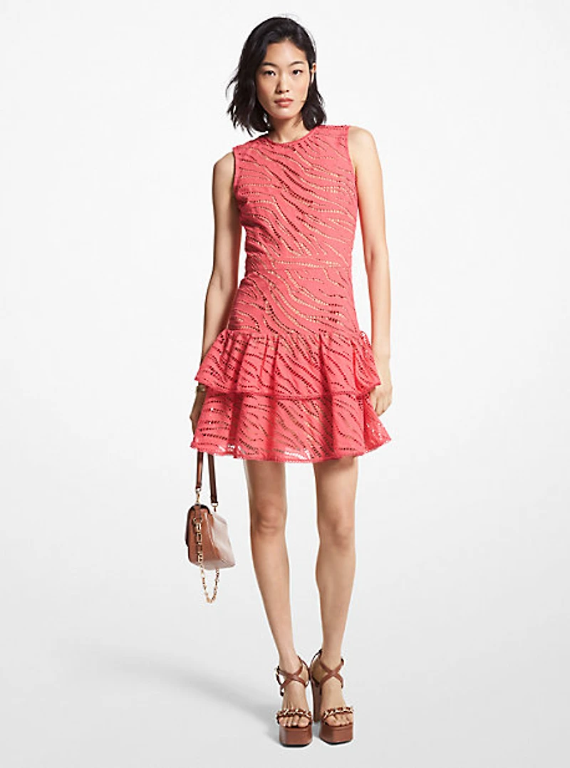 Zebra Eyelet Cotton Dress