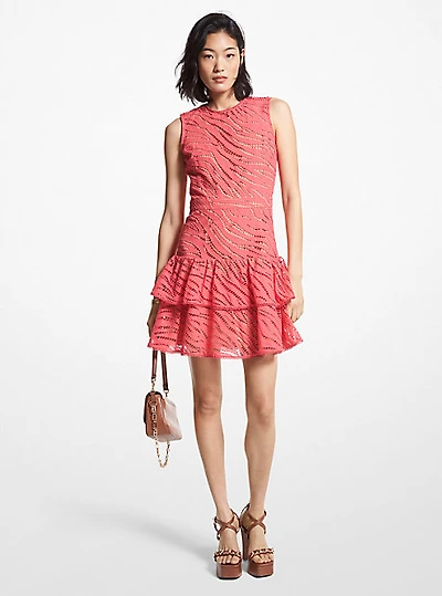 Zebra Eyelet Cotton Dress