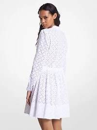 Robe chemisier en coton à œillets
