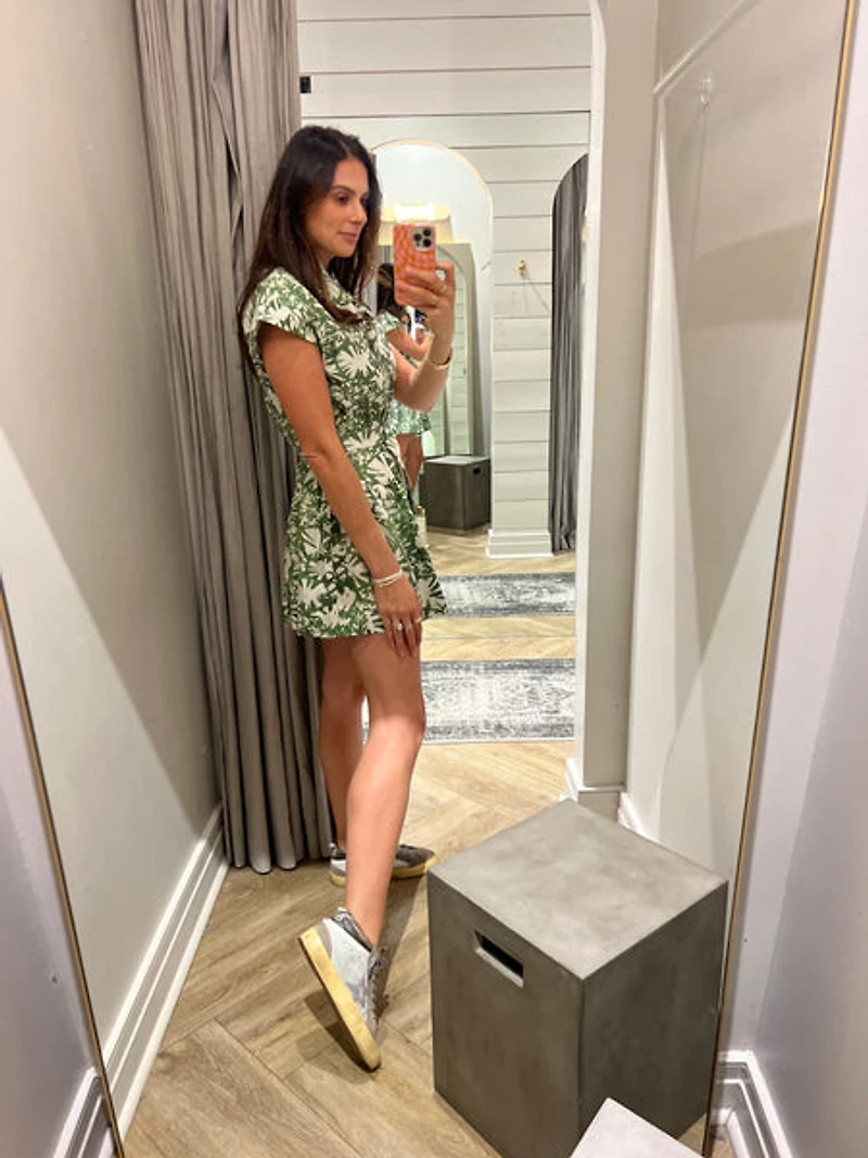 zelie print mini dress