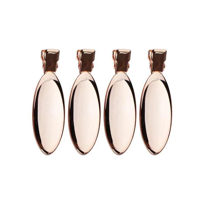 oval rose gold creaseless clips