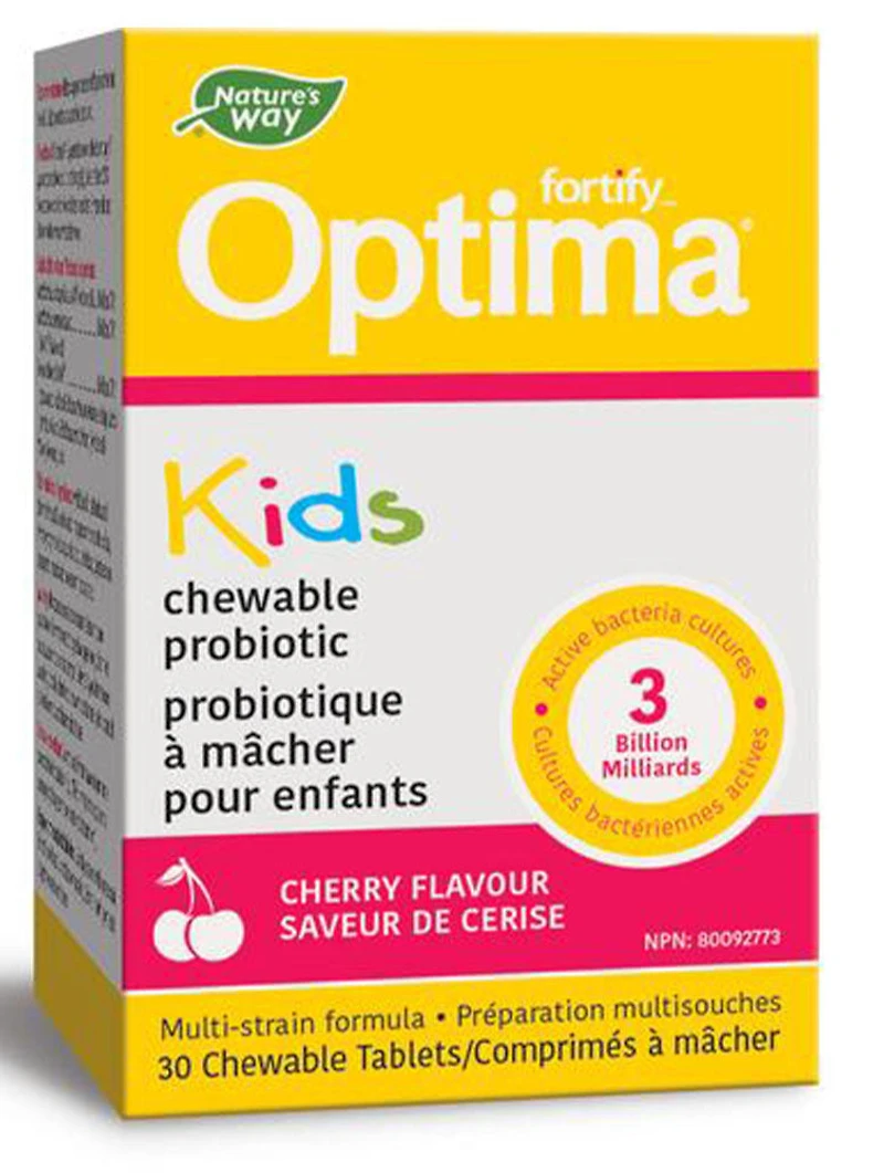 NATURE'S WAY Fortify Optima Kids Chewable Probiotic (Cherry - 30 tabs)