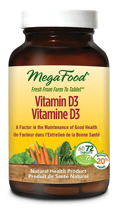 MEGAFOOD Vitamin D3 (72 tabs)