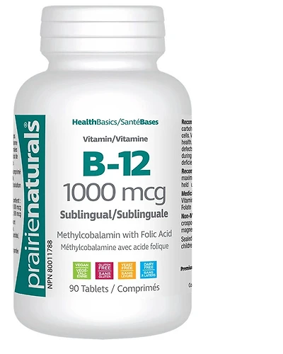 PRAIRIE NATURALS B-12 (1000 mcg - 90 tabs)