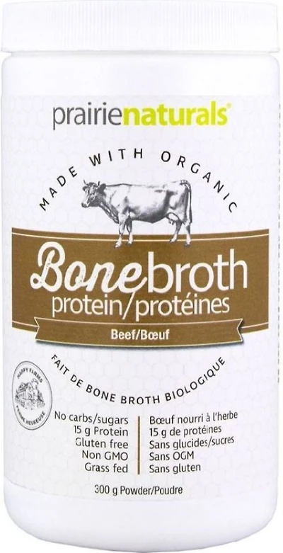 PRAIRIE NATURALS Organic Bone Broth Beef Protein (300 gr)