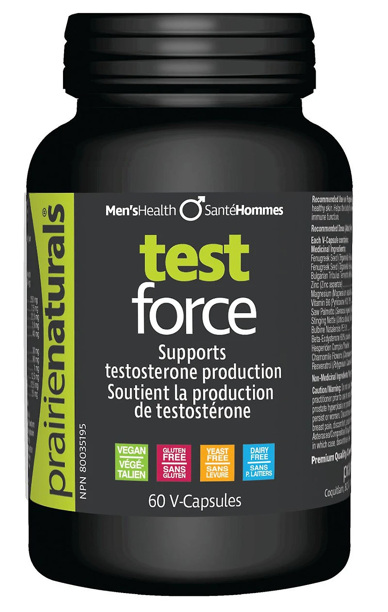 PRAIRIE NATURALS Test Force (60 veg caps)