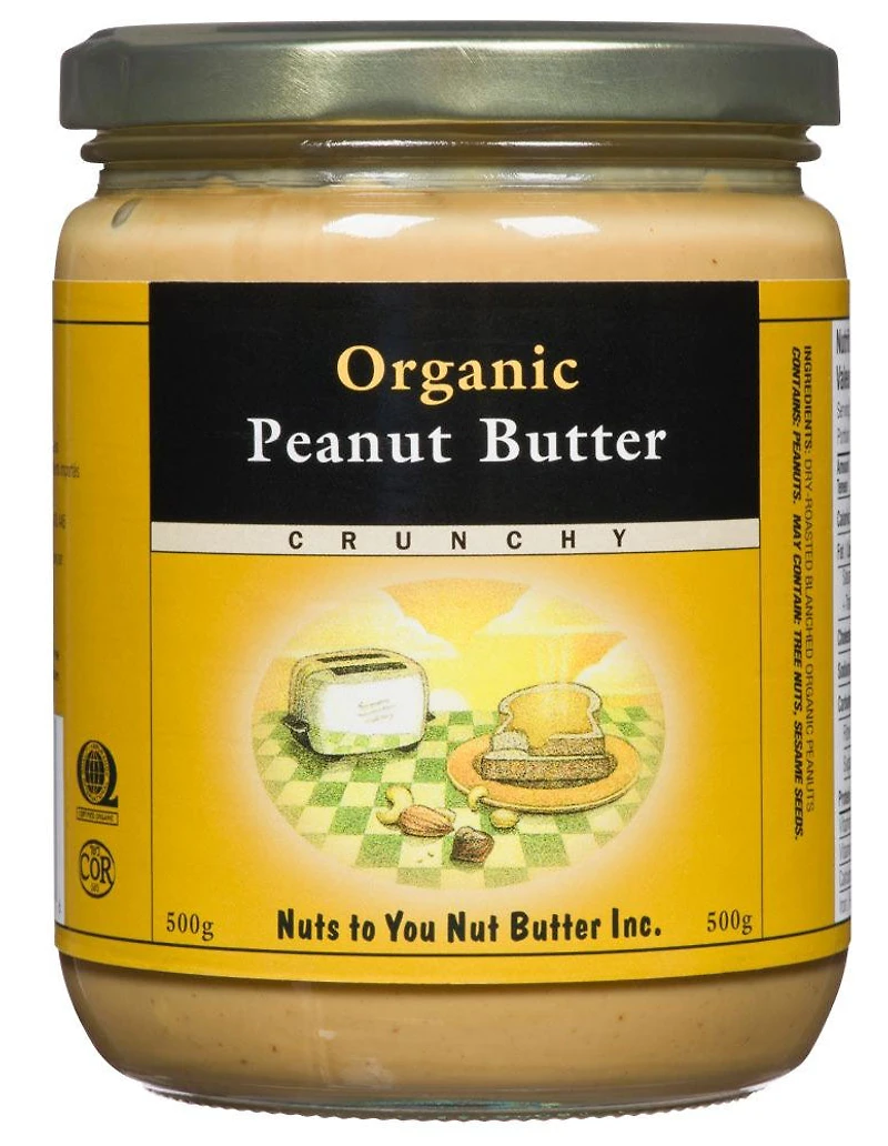NUTS TO YOU Organic Peanut Butter Crunchy (500 gr)