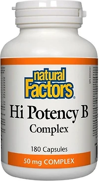 NATURAL FACTORS High Potnecy B-Complex (50 mg -  180 caps)